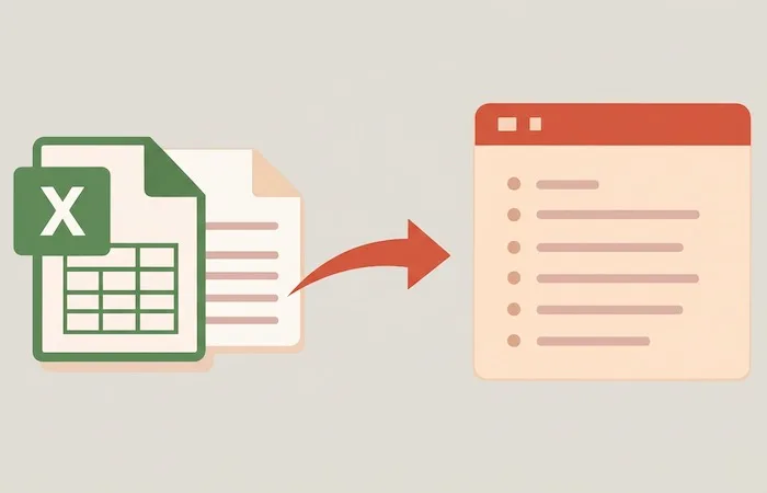 Import from Excel, TXT, or CSV